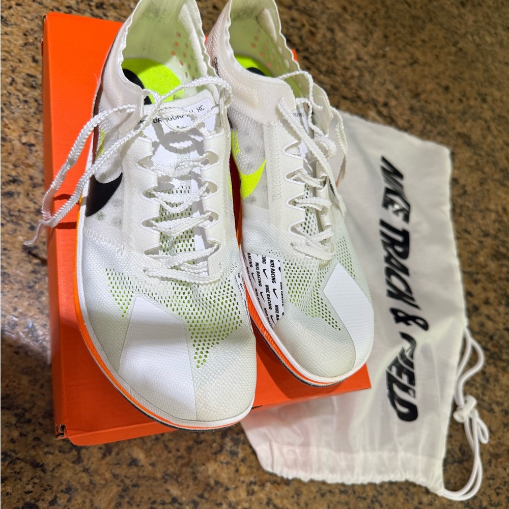Nike White and Lime Green Running Shoes
